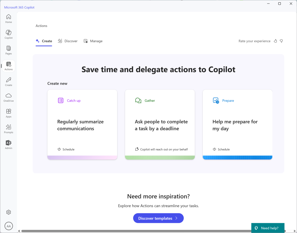 Actions in Microsoft 365 Copilot
