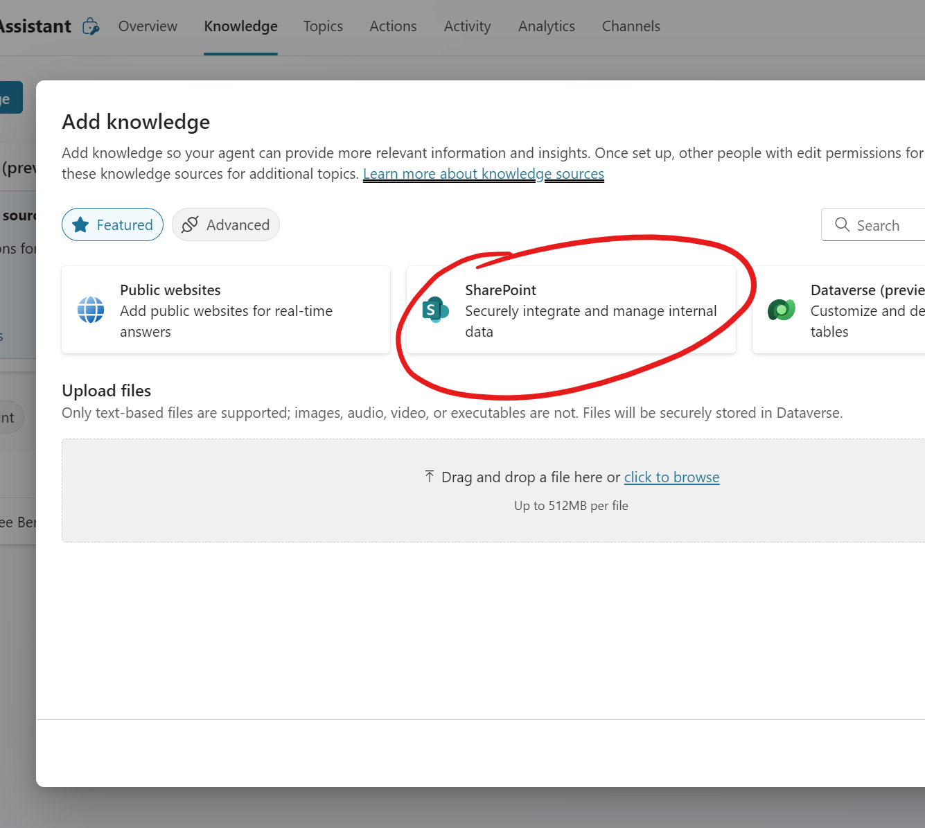 Quick read: SharePoint as a Knowledge source in your Agent